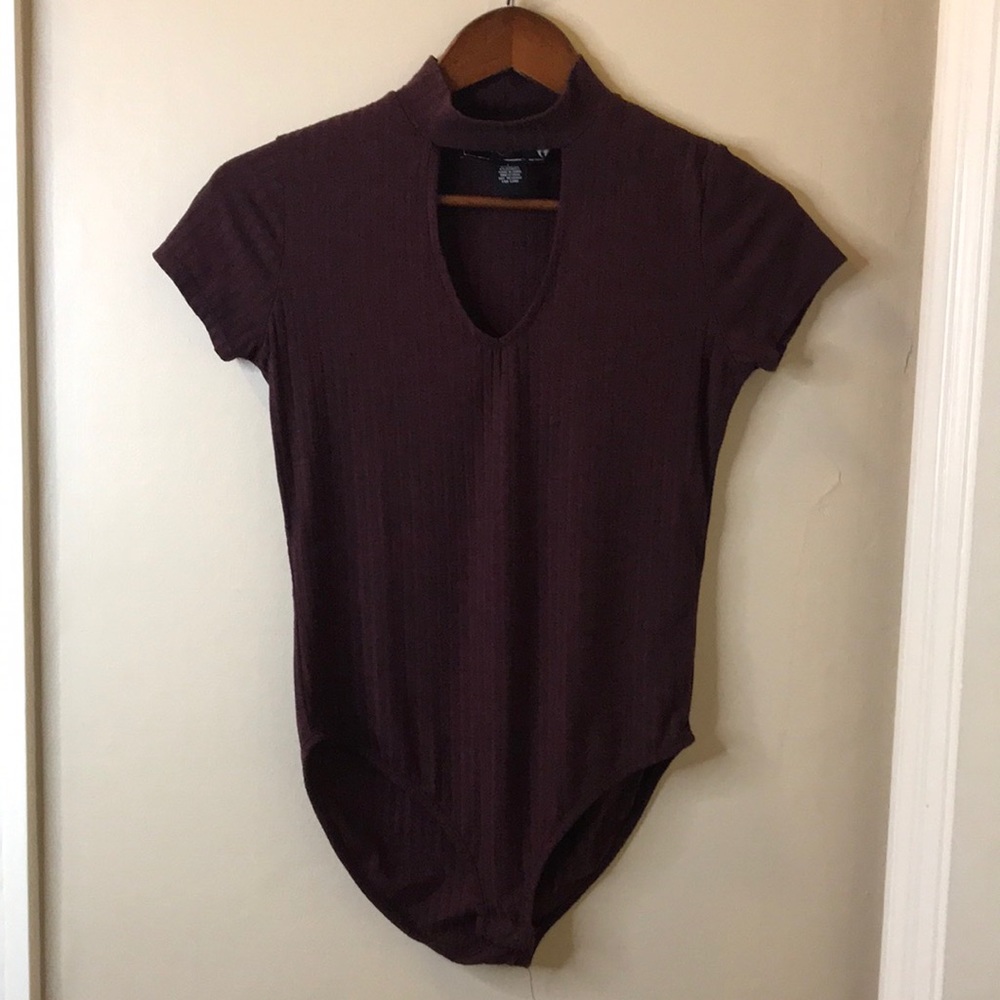 Polly & Esther Burgundy Bodysuit